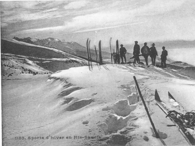 Image ancienne, les début du ski à Val d'Isère