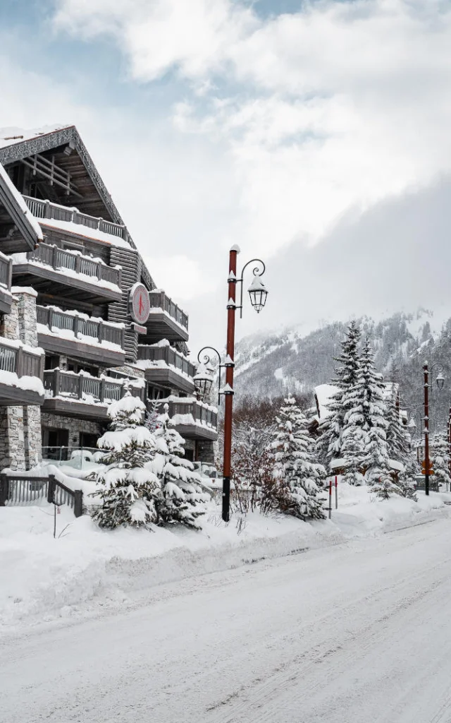 Snow-covered road to Val d'Isère