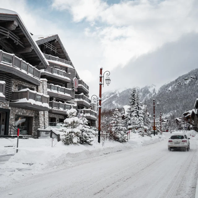 Route enneigée de Val d'Isère