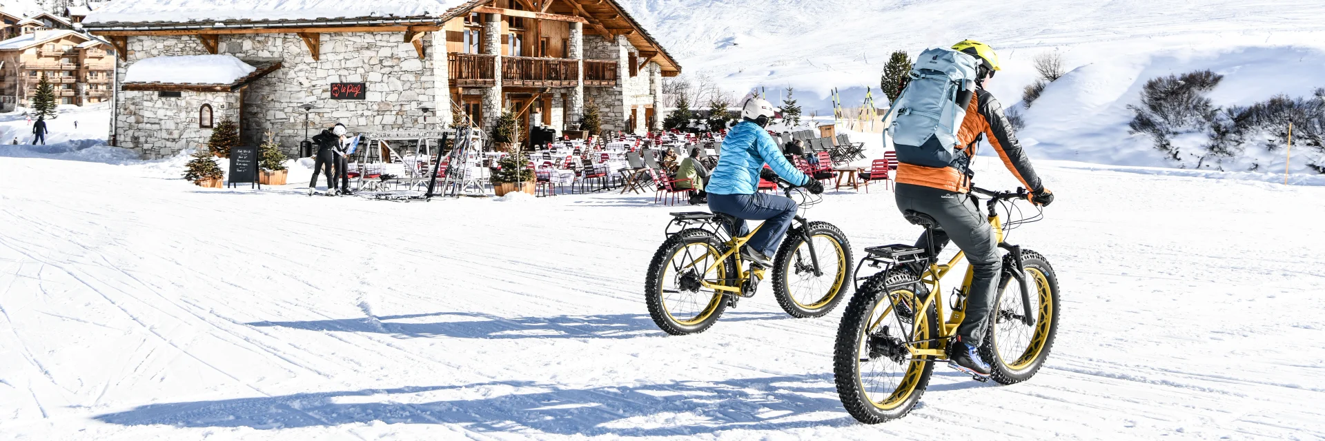 Fat bike with Xavier and Caroline at Le Manchet