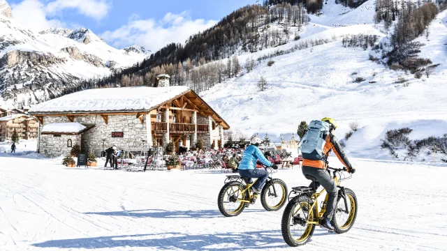 Fat bike with Xavier and Caroline at Le Manchet