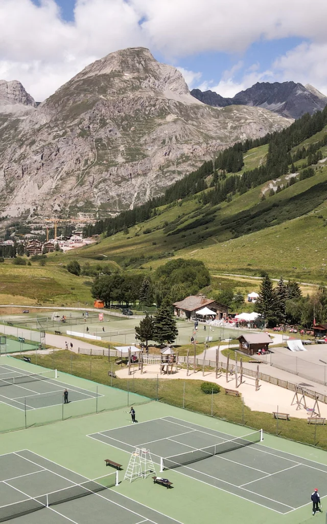 Il parco sportivo di Manchet dall'alto