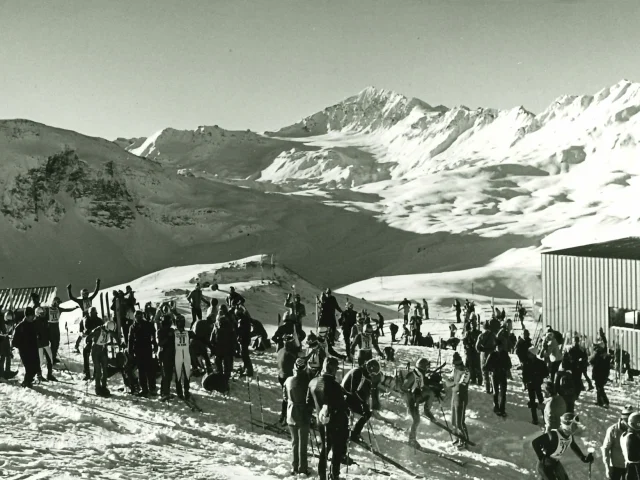 Départ de course au sommet de Bellevarde à Val d'Isère