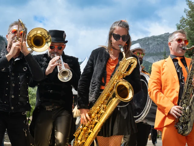 Musicians at the Foire Savoyarde Avaline in Val d'Isère