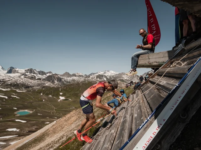 Arrivée du Kilomètre Verticale du High Trail Vanoise à Val d'Isère