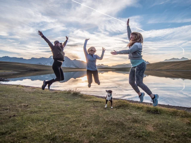Lac De Louillette Between Friends With Dog