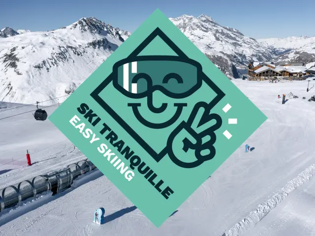 Signalétique ski tranquille à Val d'Isère