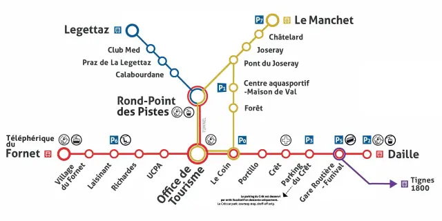 Plan des navettes gratuites hiver 2025-2026