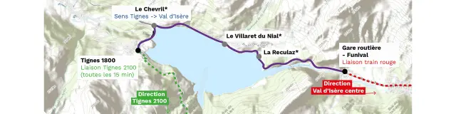 Navette/Bus Tignes – Val d’Isère hiver 2025-2026